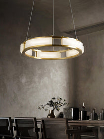 Qatar Alabaster Round Chandelier