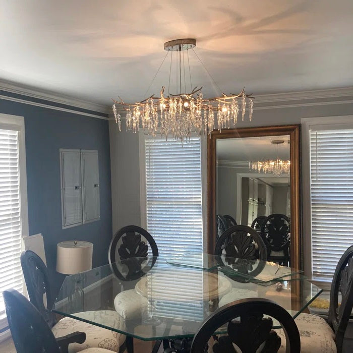 Luxury Crystal Geometric Branch Chandelier