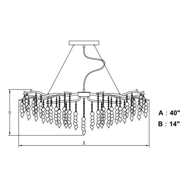 Luxury Crystal Geometric Branch Chandelier