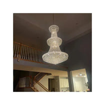Luxury French Empire Chandelier for Villa Hall Ceiling Three-layers Crystal Light for Hotel Lobby