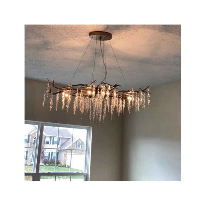 Luxury Crystal Geometric Branch Chandelier