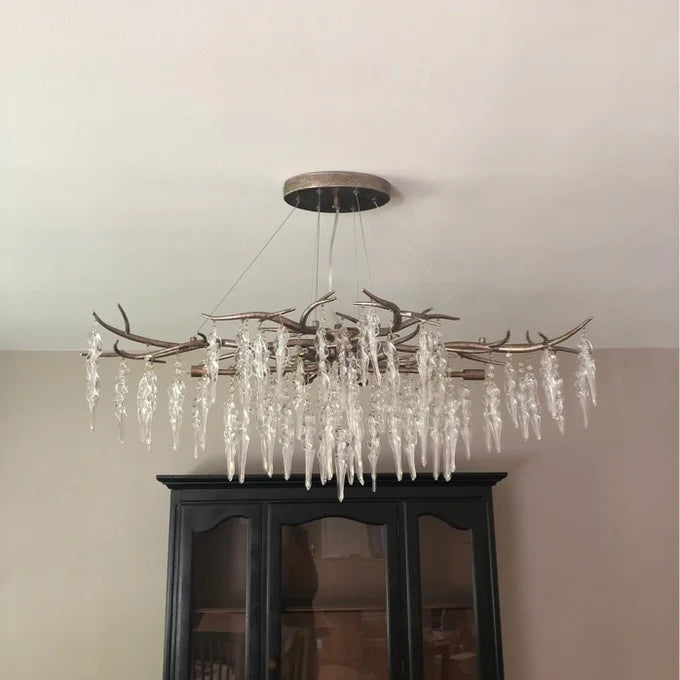 Luxury Crystal Geometric Branch Chandelier