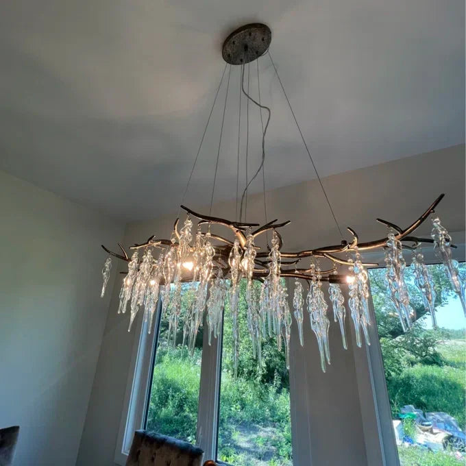 Luxury Crystal Geometric Branch Chandelier