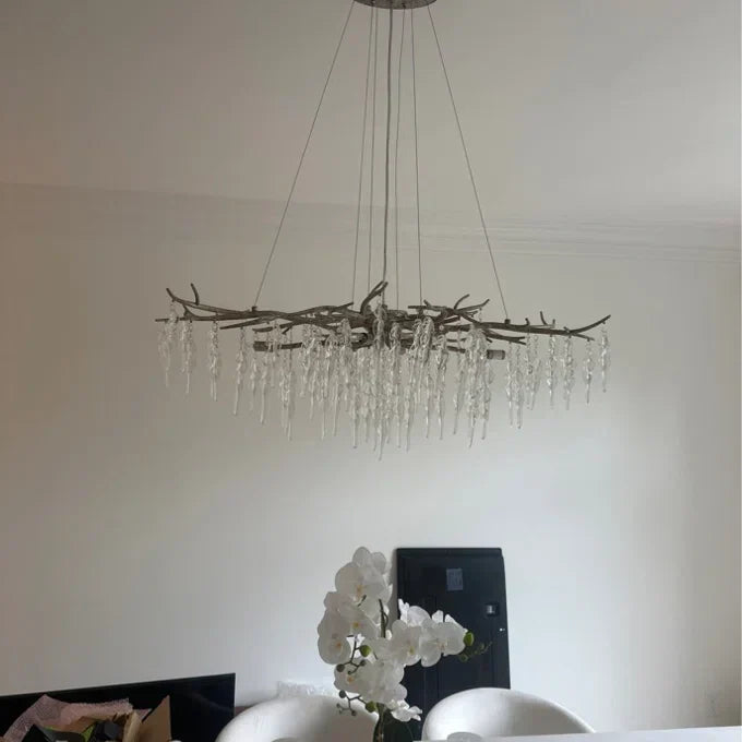 Luxury Crystal Geometric Branch Chandelier