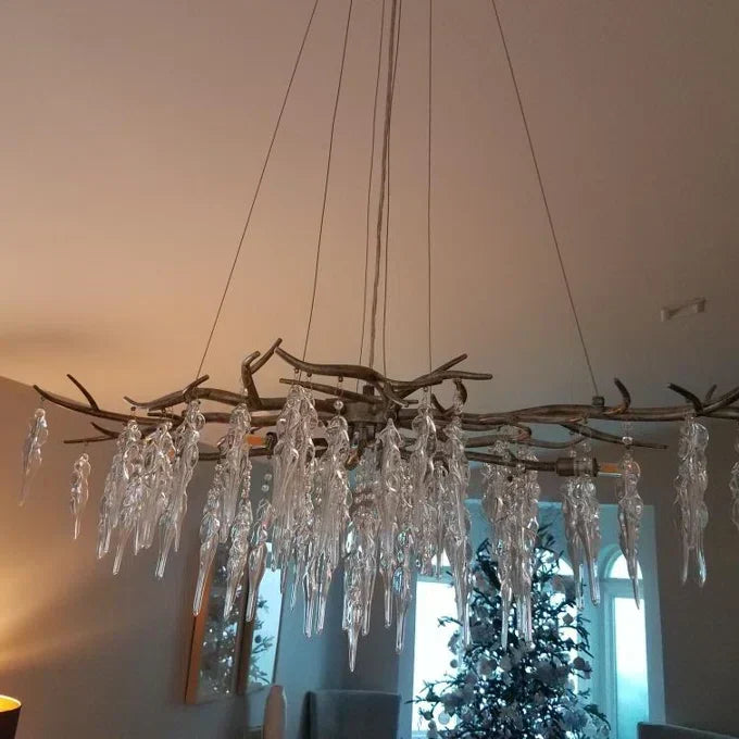 Luxury Crystal Geometric Branch Chandelier