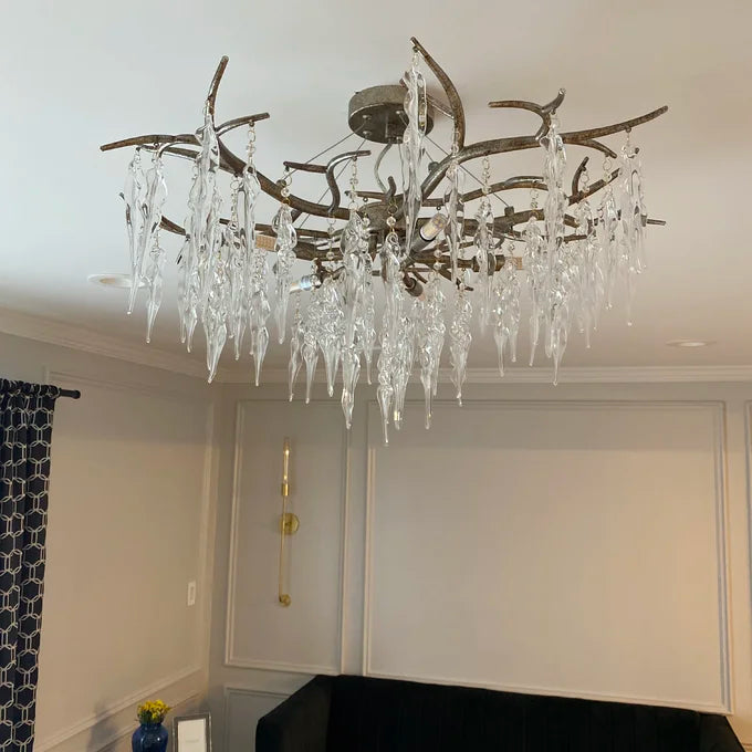 Luxury Crystal Geometric Branch Chandelier