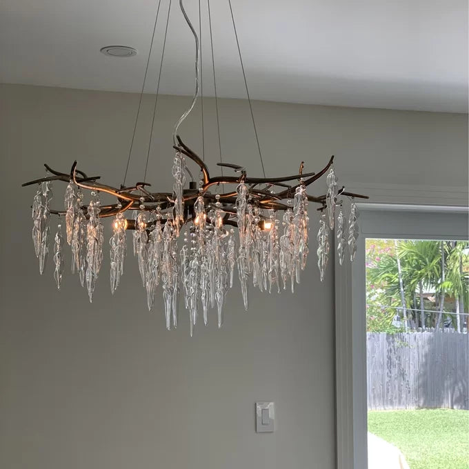 Luxury Crystal Geometric Branch Chandelier