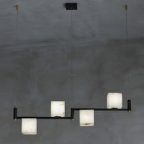 Alabaster Square Box Chandelier with 4/5/6/8/9 heads