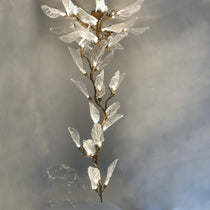 Artistic Bionic Resin Leaves Branch Chandelier