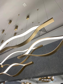 Modern Simple Aluminum Waving Chandelier