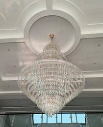 Luxury Multi-tiered Extra Large Crystal Chandelier for Staircase/Foyer/Entryway
