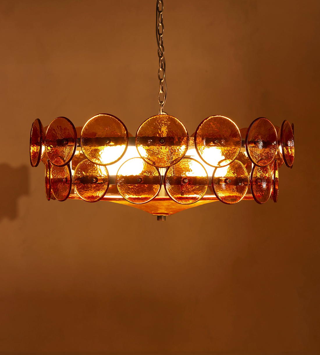 Solaris Disc Murano Glass Chandelier