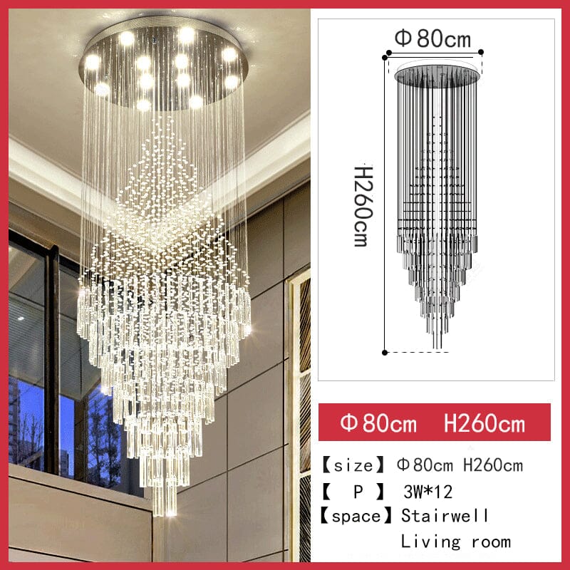 Albert Crystal Foyer & Staircase Chandelier 23" 31" 39" 47" D
