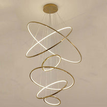Modern Gold Multi Rings Chandelier