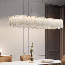 Halos Alabaster Round/Square Chandelier