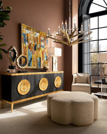 Antares Natural Brass Chandelier 48"D