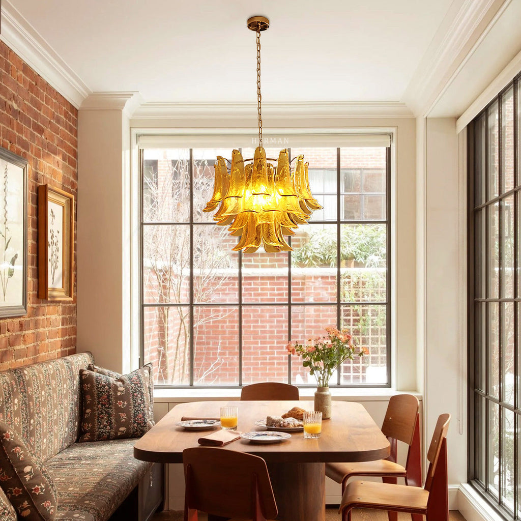 Murano Glass Petals Chandelier
