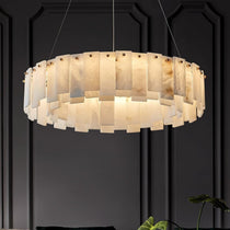 Halos Alabaster Round/Square Chandelier