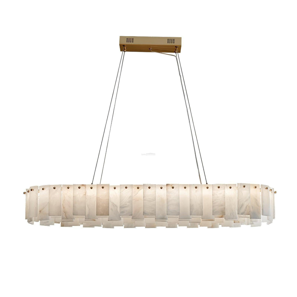 Halos Alabaster Round/Square Chandelier