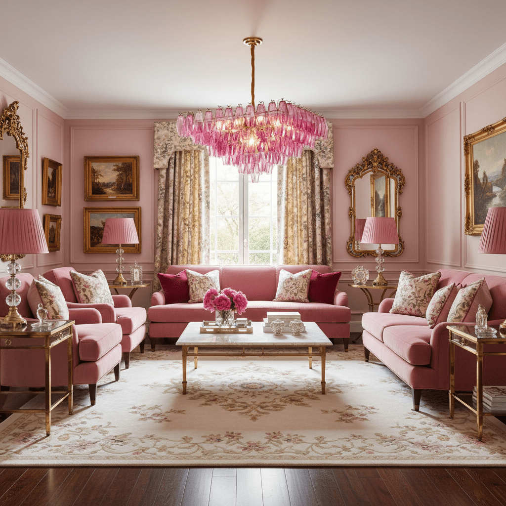 Fuchsia Prism Empire Chandelier