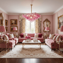 Fuchsia Prism Empire Chandelier
