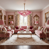Exquisite Fuchsia Prism Empire Chandelier - CasaraHouse