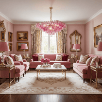 Fuchsia Prism Empire Chandelier