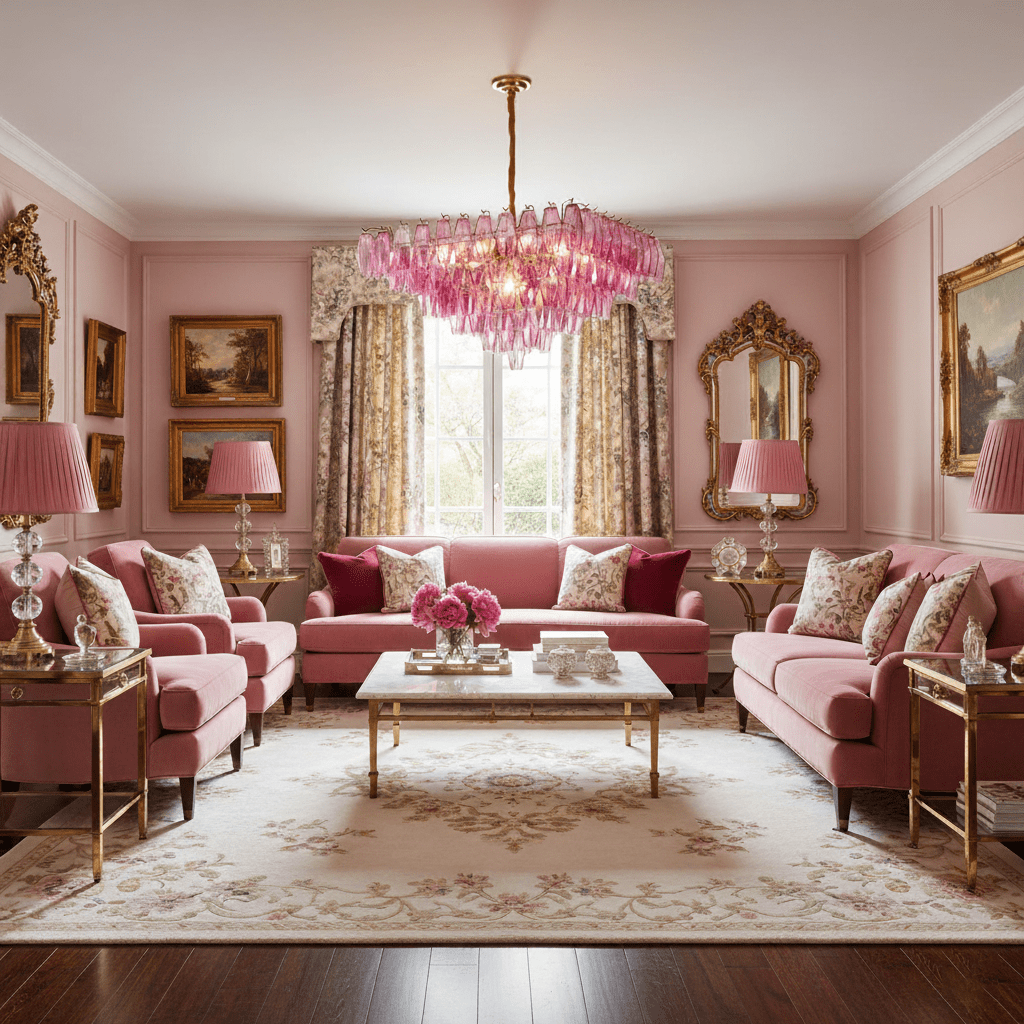 Fuchsia Prism Empire Chandelier