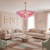 Exquisite Fuchsia Prism Empire Chandelier - CasaraHouse