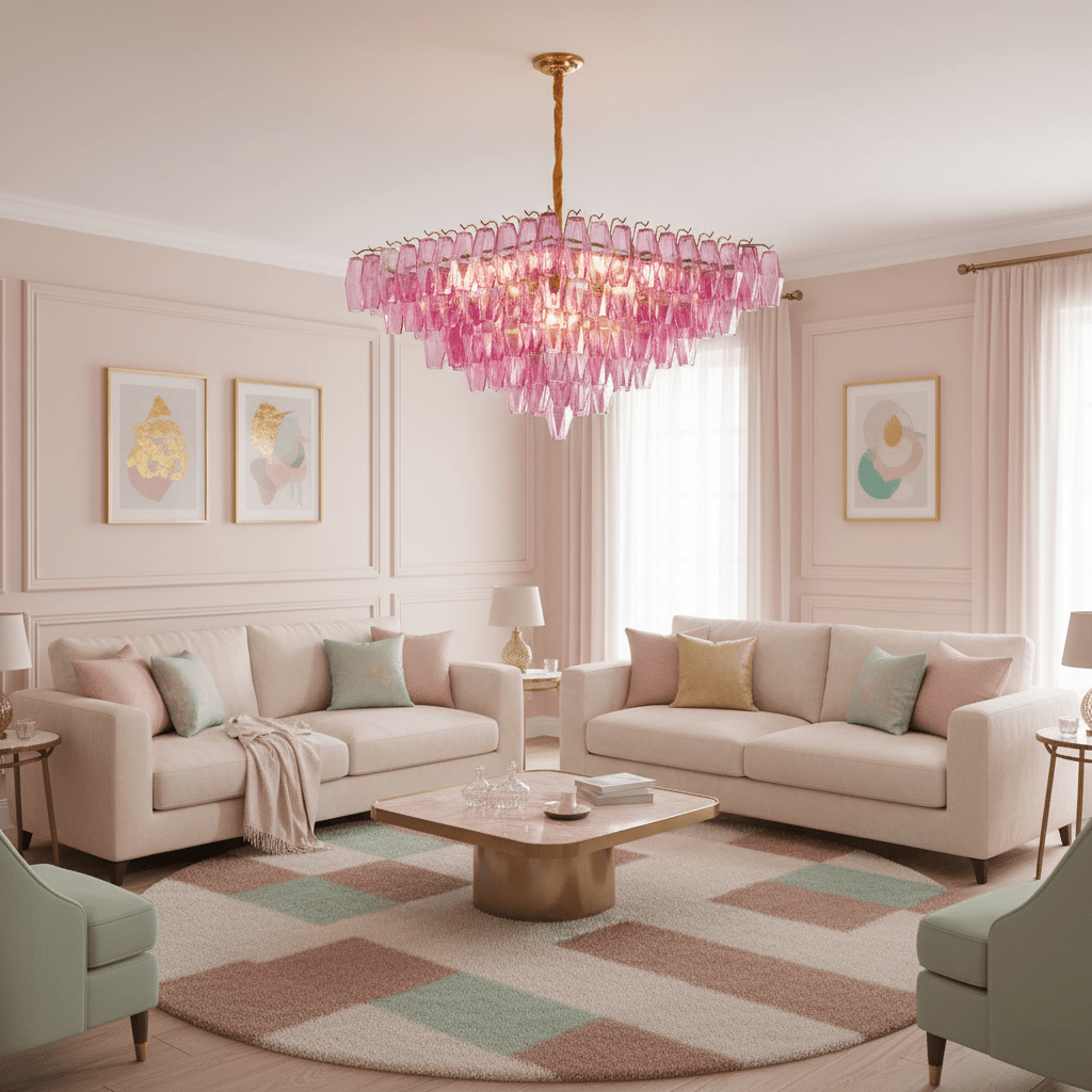 Fuchsia Prism Empire Chandelier