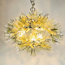 GLACIA HANDCRAFTED MURANO GLASS CHANDELIER 17.7"D