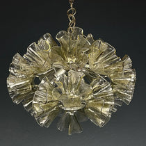 GLACIA HANDCRAFTED MURANO GLASS CHANDELIER 17.7"D