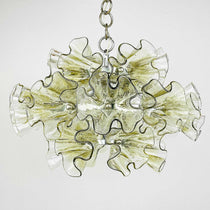 GLACIA HANDCRAFTED MURANO GLASS CHANDELIER 17.7"D