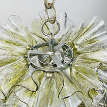 GLACIA HANDCRAFTED MURANO GLASS CHANDELIER 17.7"D