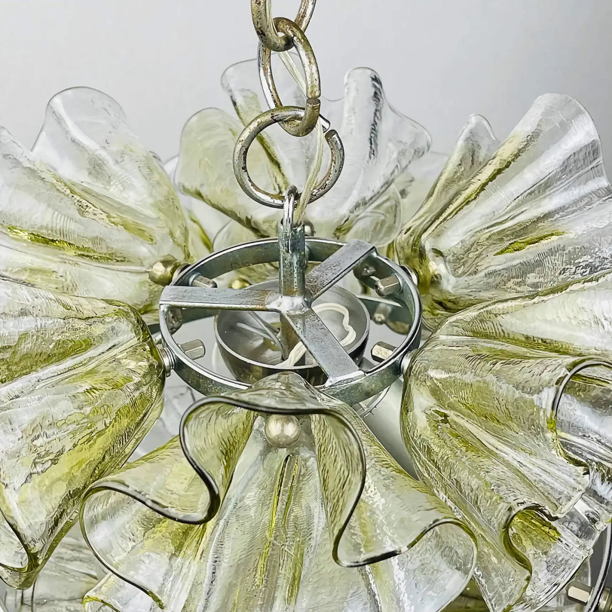 GLACIA HANDCRAFTED MURANO GLASS CHANDELIER 17.7"D