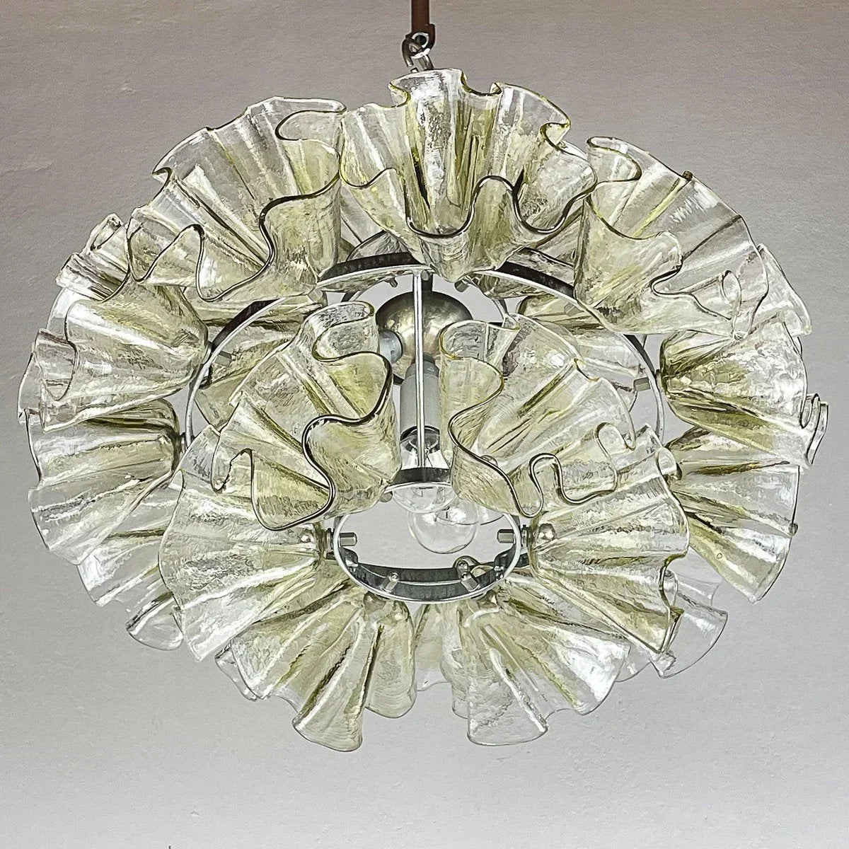 GLACIA HANDCRAFTED MURANO GLASS CHANDELIER 17.7"D