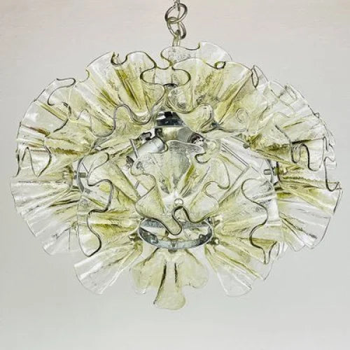 GLACIA HANDCRAFTED MURANO GLASS CHANDELIER 17.7"D