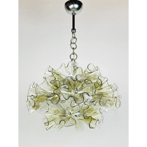 GLACIA HANDCRAFTED MURANO GLASS CHANDELIER 17.7"D