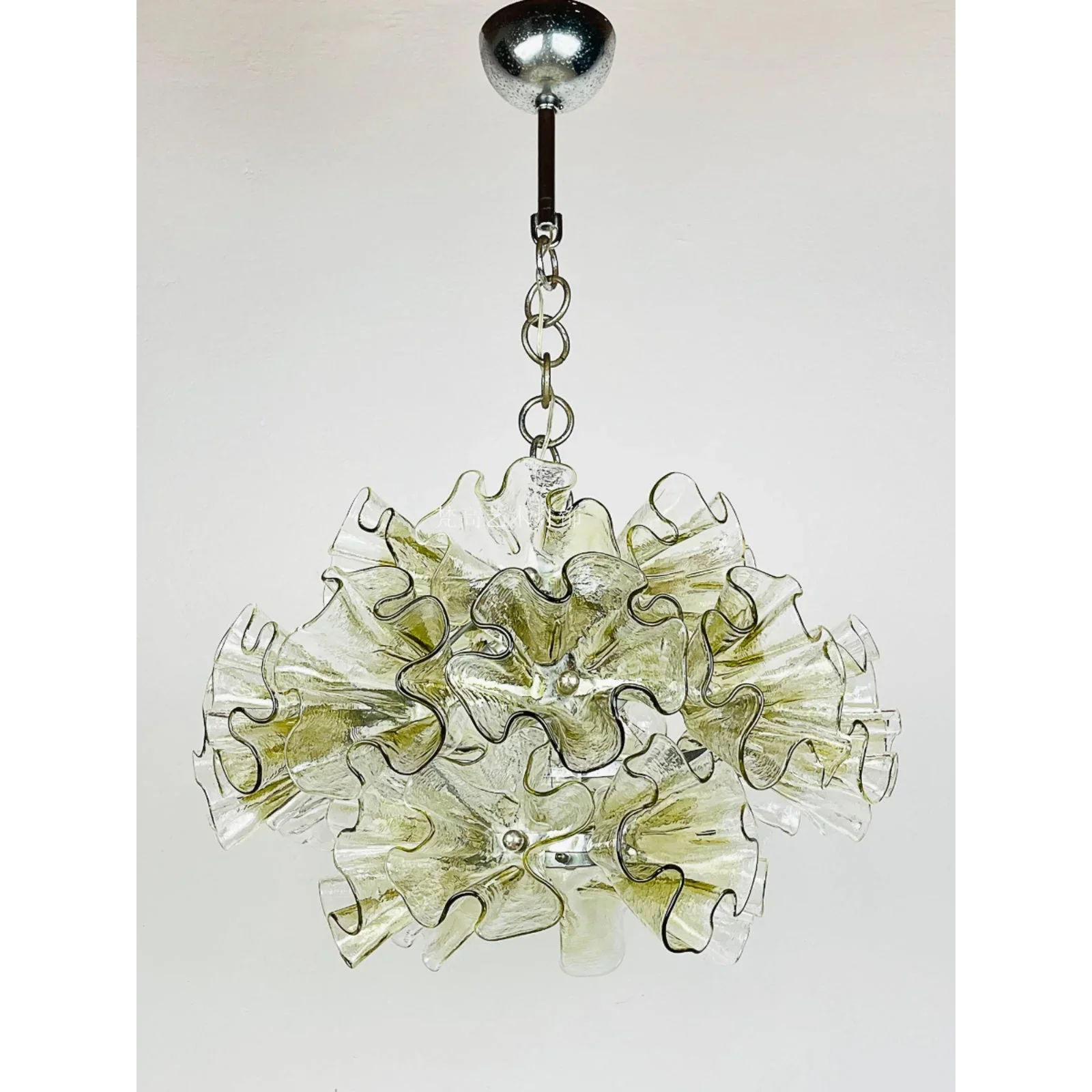 GLACIA HANDCRAFTED MURANO GLASS CHANDELIER 17.7"D