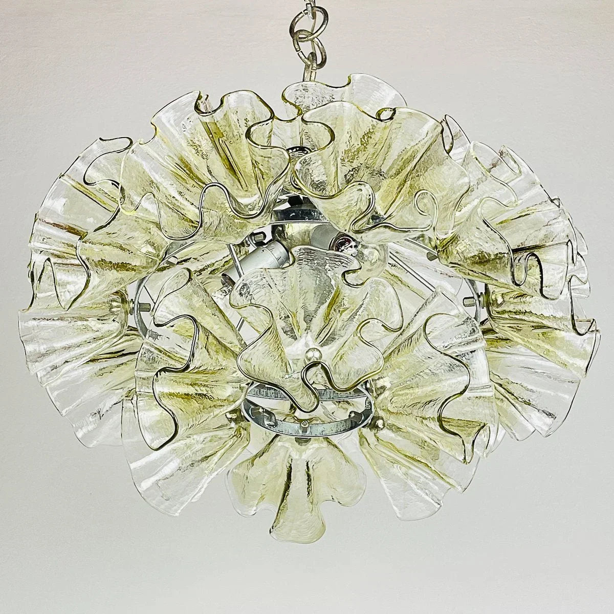 GLACIA HANDCRAFTED MURANO GLASS CHANDELIER 17.7"D