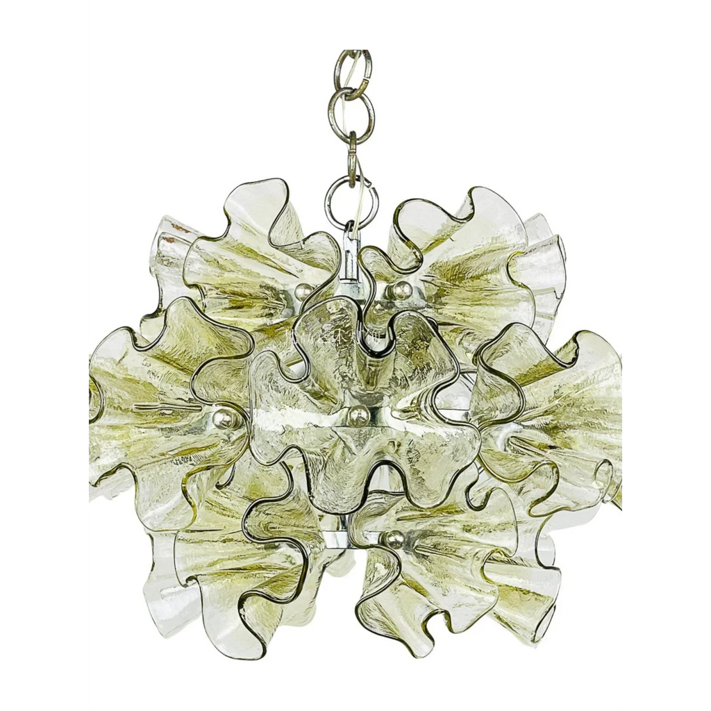GLACIA HANDCRAFTED MURANO GLASS CHANDELIER 17.7"D
