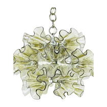 GLACIA HANDCRAFTED MURANO GLASS CHANDELIER 17.7"D