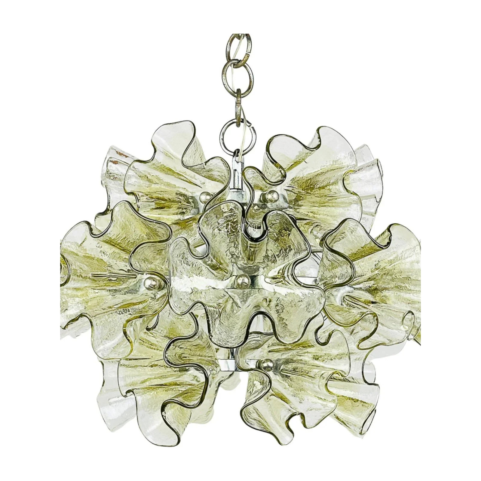 GLACIA HANDCRAFTED MURANO GLASS CHANDELIER 17.7"D