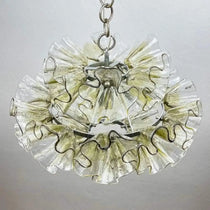 GLACIA HANDCRAFTED MURANO GLASS CHANDELIER 17.7"D