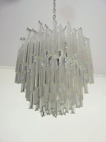 Murano Glass Chandelier – Arianna -107 prisms – Transparent