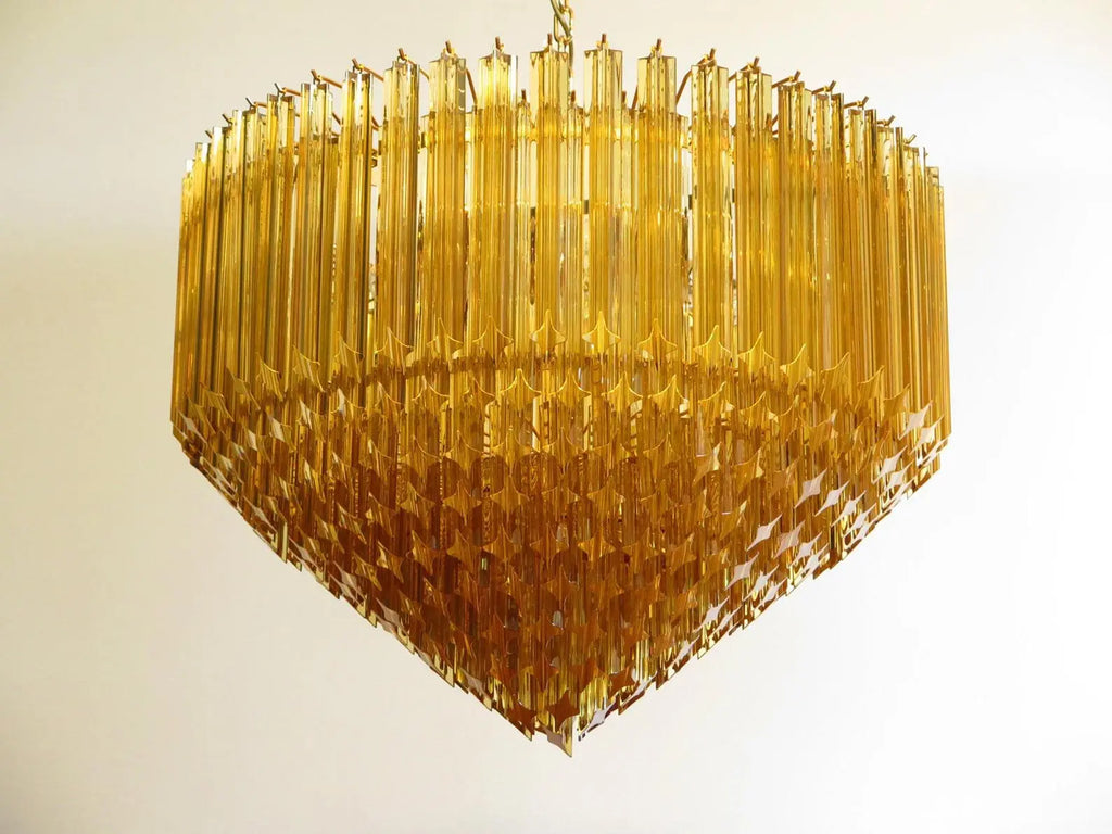 Murano Glass Chandelier – 265 prisms – Amber