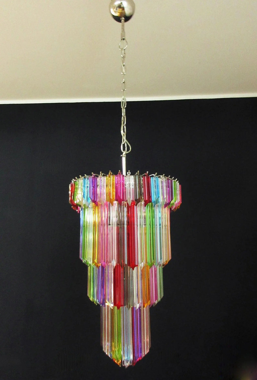 Murano Glass Chandelier – 111 prisms – Multi