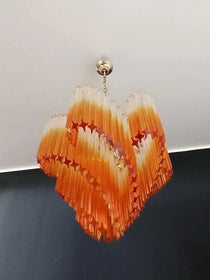 Murano Glass Chandelier – Viennetta – 114 prisms – Amber