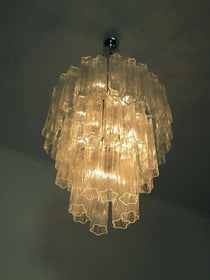 Murano Glass Chandelier – 48 tubes – Transparent