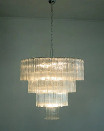 Murano Glass Chandelier – 78 tubes – Transparent